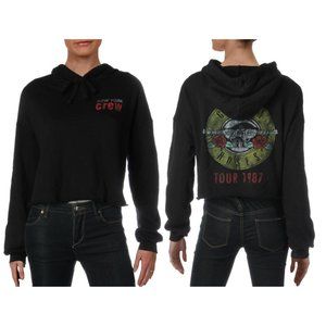 Guns n Roses New York Crew Tour Crop Hoodie